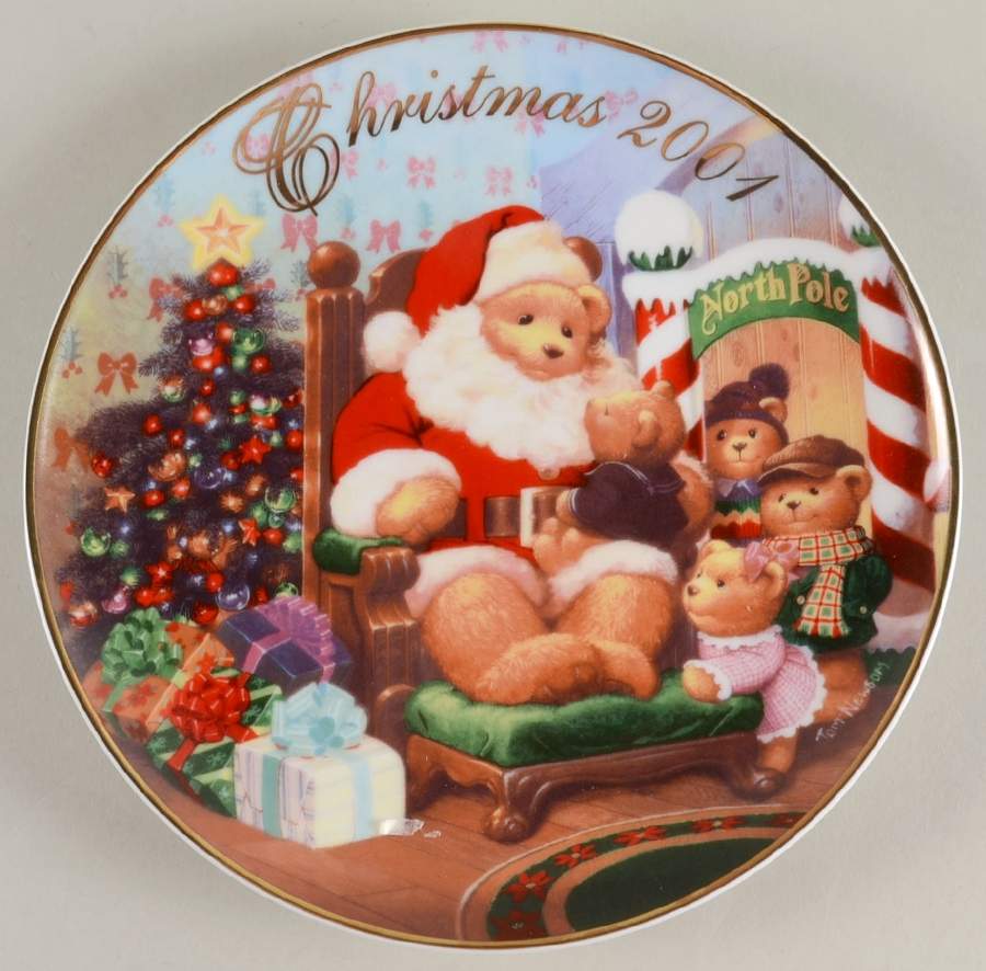 Christmas Plate A Visit With Santa - Boxed by Avon-1