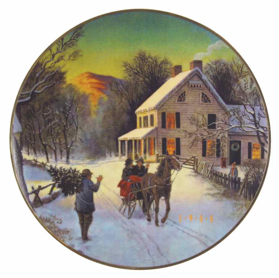 Christmas Plate Home For The Holidays - No Box by Avon-1