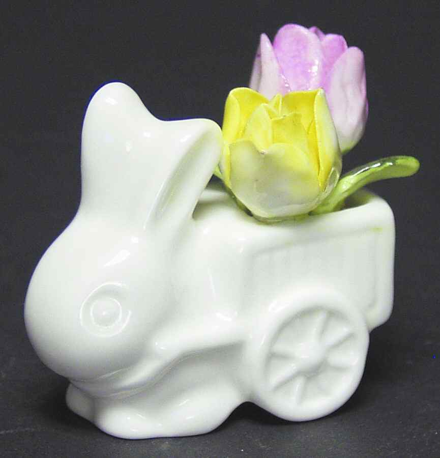 Aynsley Figurines Bunny With Roses - No Box by John  Aynsley & Sons-1