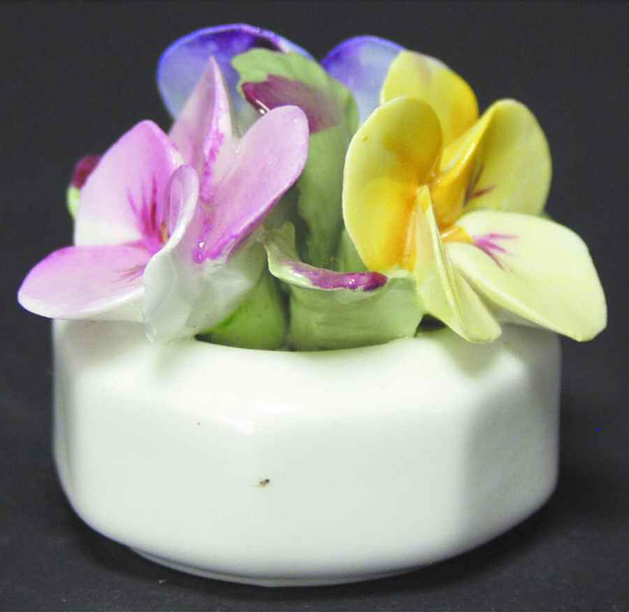 Aynsley Figurines Small Violets - Boxed by John  Aynsley & Sons-1