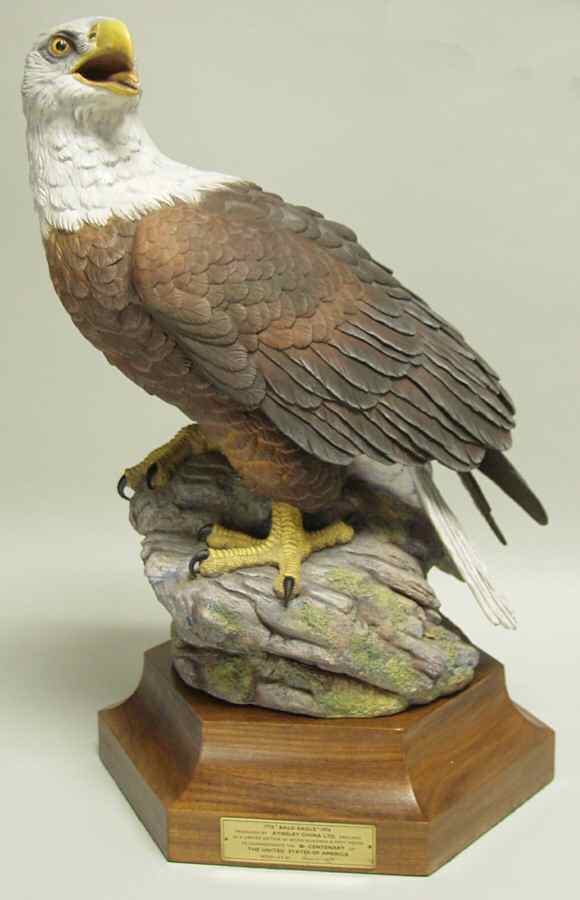 Aynsley Figurines The Bald Eagle With Base - With Box by John  Aynsley & Sons-1