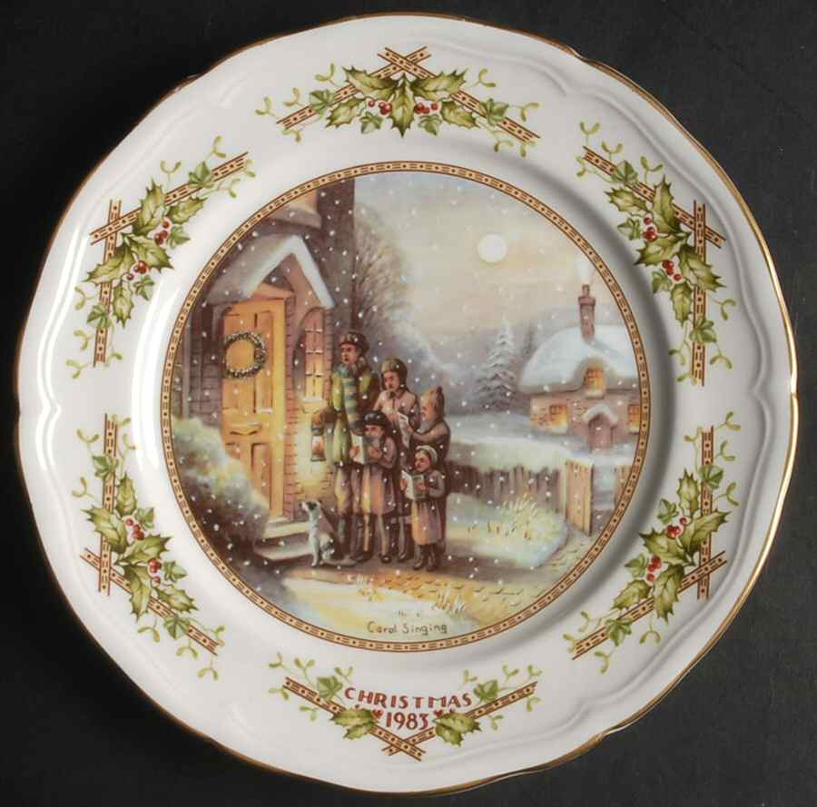 Aynsley Christmas Plate Carol Singing - No Box by John  Aynsley & Sons-1