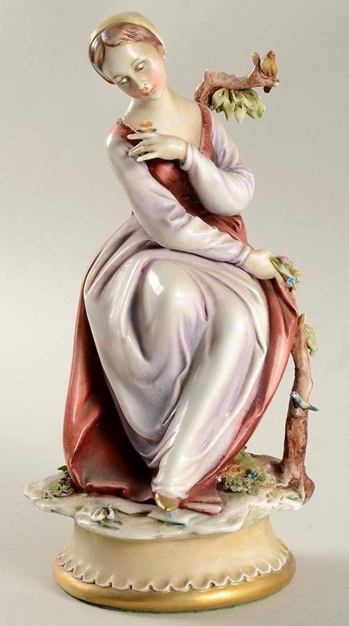 Antonio Borsato Figurines Lady W/ Bird - No Box by Antonio Borsato-1