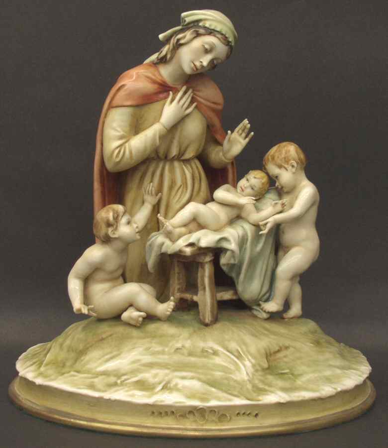Antonio Borsato Figurines Mary, Child, And Cherubs - No Box by Antonio Borsato-1