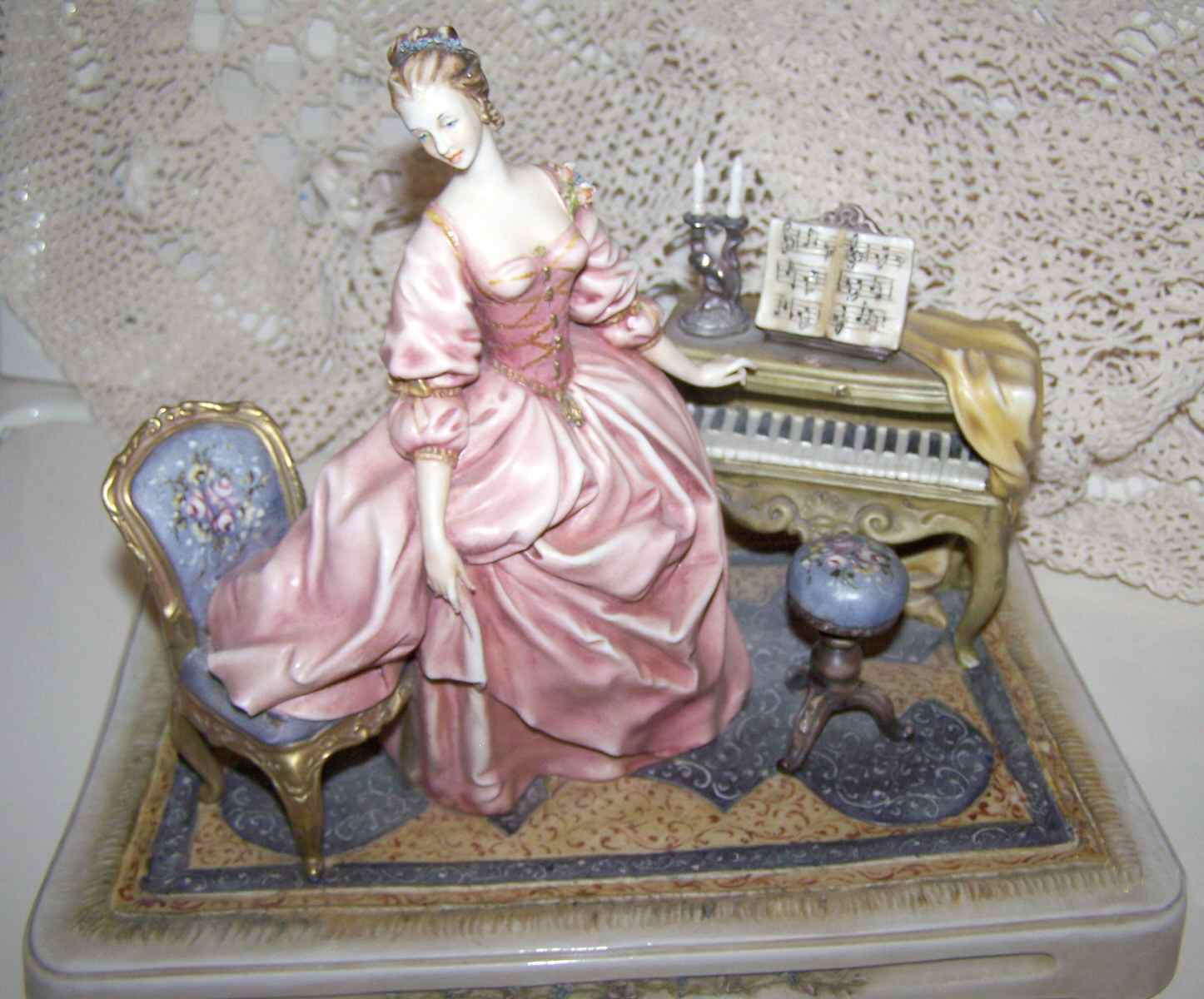 Antonio Borsato Figurines Lady Playing The Piano - No Box by Antonio Borsato-1