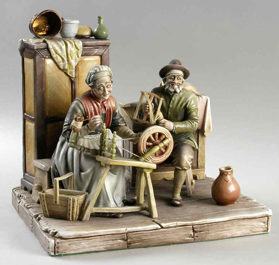 Antonio Borsato Figurines Spinning The Yarn - No Box by Antonio Borsato-1