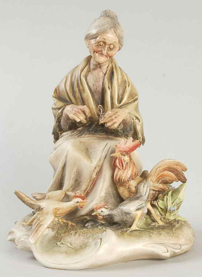 Antonio Borsato Figurines Grandmother Knitting - No Box by Antonio Borsato-1