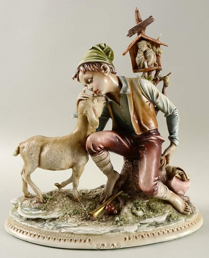 Antonio Borsato Figurines Young Shepherd With Lamb - No Box by Antonio Borsato-1
