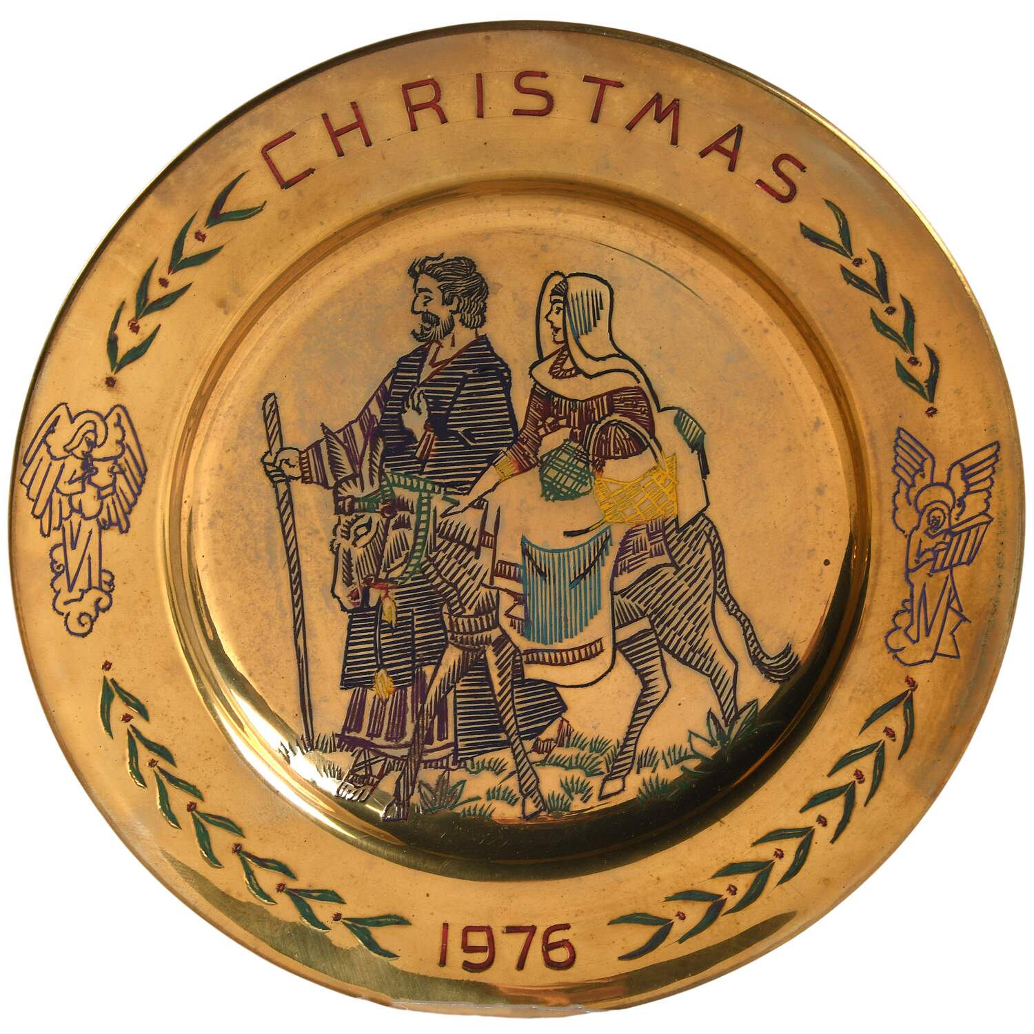 SS Sarna Christmas Plate Flight Into Egypt - Boxed by Ss Sarna-1