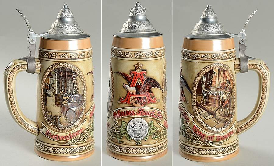 History of Brewing Steins Brewing And Fermenting-Le I - With Box by Anheuser-Busch-1
