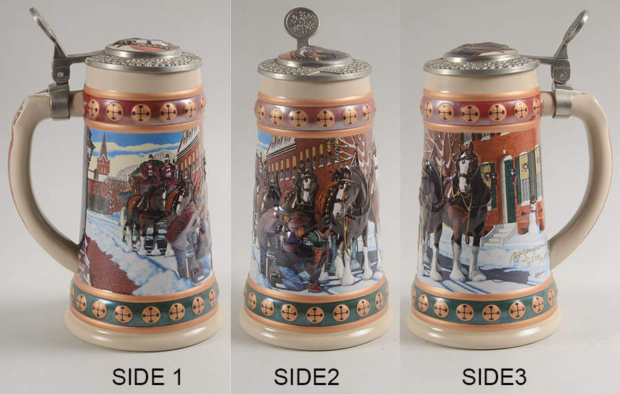 Anheuser Busch Holiday Stein Hometown Holiday--Lidded/Signed/Numbered - Boxed by Anheuser-Busch-1