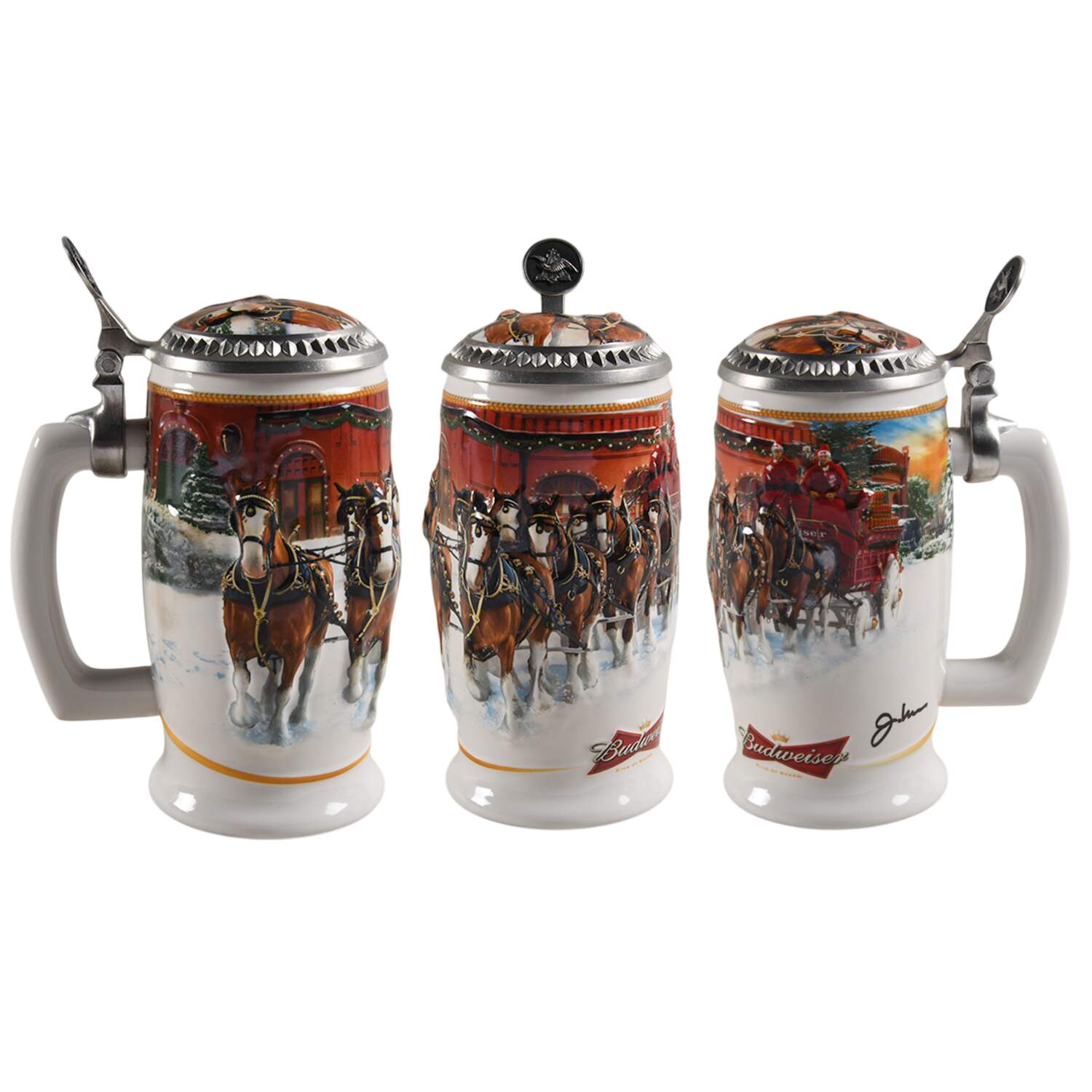 Anheuser Busch Holiday Stein Sunset At The Stables-Cs670se - Boxed by Anheuser-Busch-1