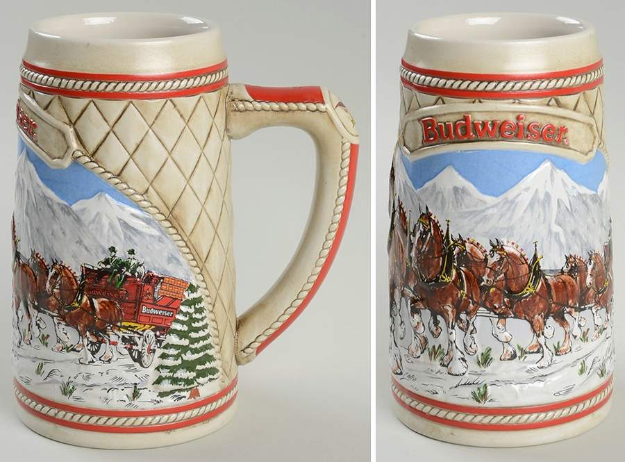 Anheuser Busch Holiday Stein Snow Capped Mountains-Cs63 - No Box by Anheuser-Busch-1
