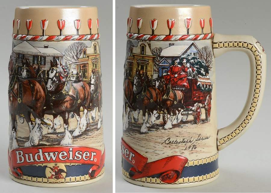 Anheuser Busch Holiday Stein Traditional Horses-Cs66 - No Box by Anheuser-Busch-1