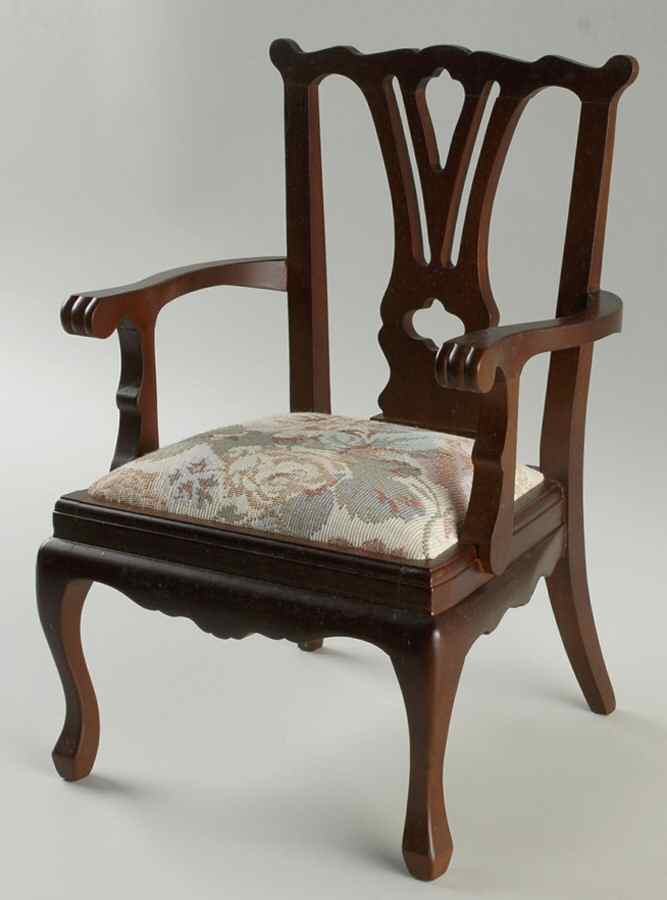 Ashton Drake Doll Embroidered Chair - No Box by Ashton Drake-1