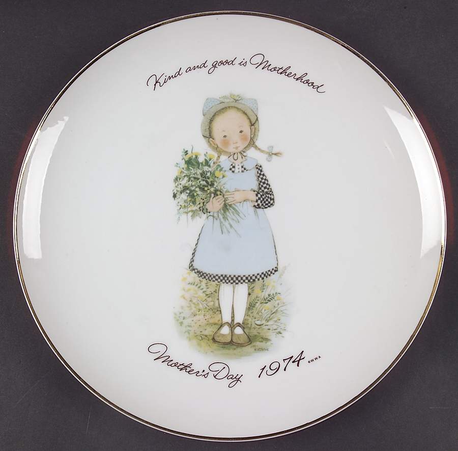 Holly Hobbie-Mother's Day Plate Kind And Good Is Motherhood - No Box 74a by American Greetings-1