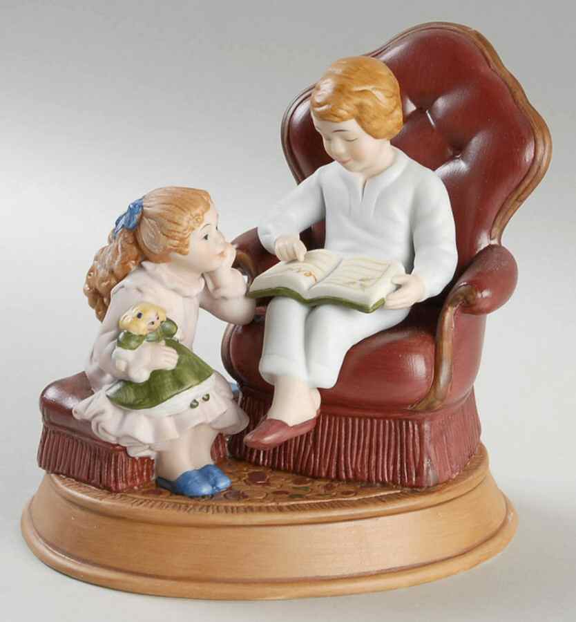 Christmas Figurine Enjoying The Night Before Christmas - Boxed by Avon-1