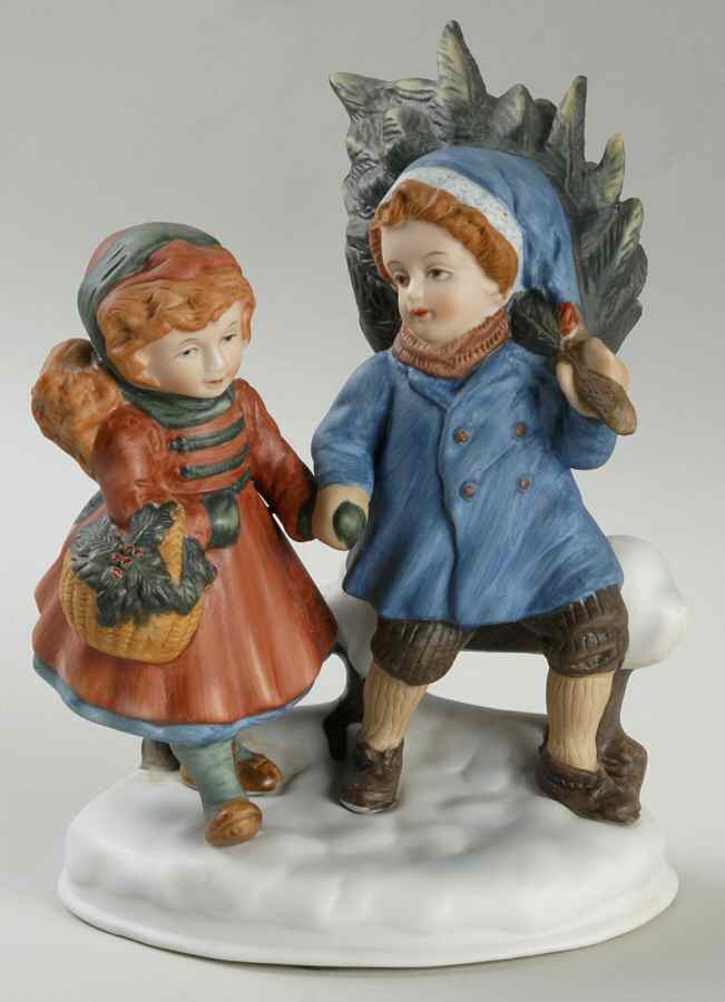 Christmas Figurine Sharing The Christmas Spirit - With Box by Avon-1