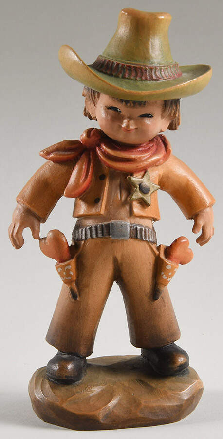 Anri Wood Carved Figurines Cowboy - Boxed by Anri-1