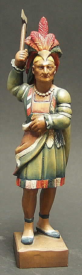 Anri Wood Carved Figurines Indian Warrior - Boxed by Anri-1