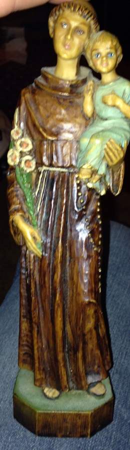 Anri Wood Carved Figurines St Anthony - Boxed by Anri-1