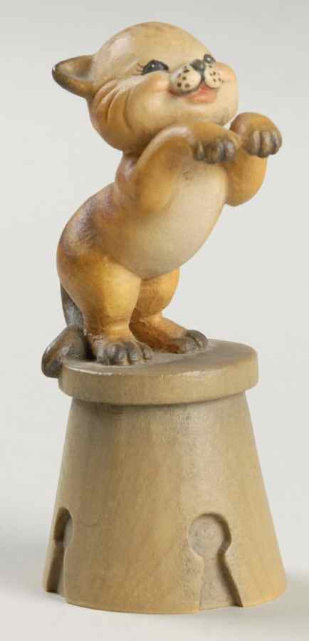 Circus-Figurine Cat On Stool - Boxed by Anri-1