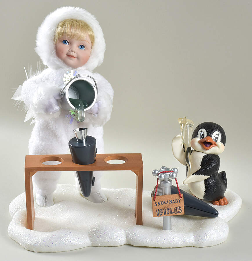 Snowbabies Collection Making Icicles - Boxed by Ashton Drake-1