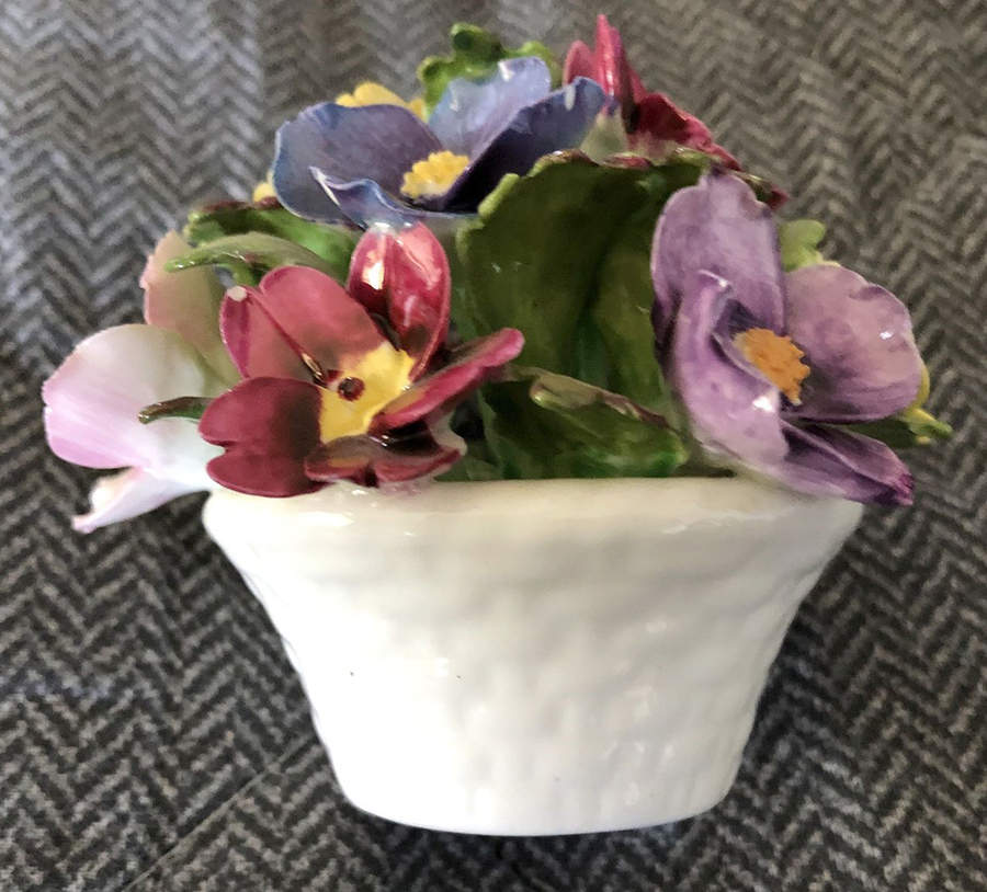 Floral Figurine Mixed Floral Basket - Boxed by John  Aynsley & Sons-1
