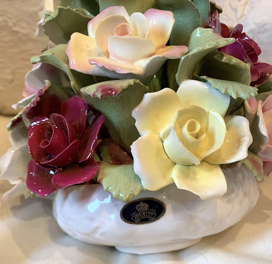 Floral Figurine Bouquet Of Mixed Roses - Boxed by John  Aynsley & Sons-1