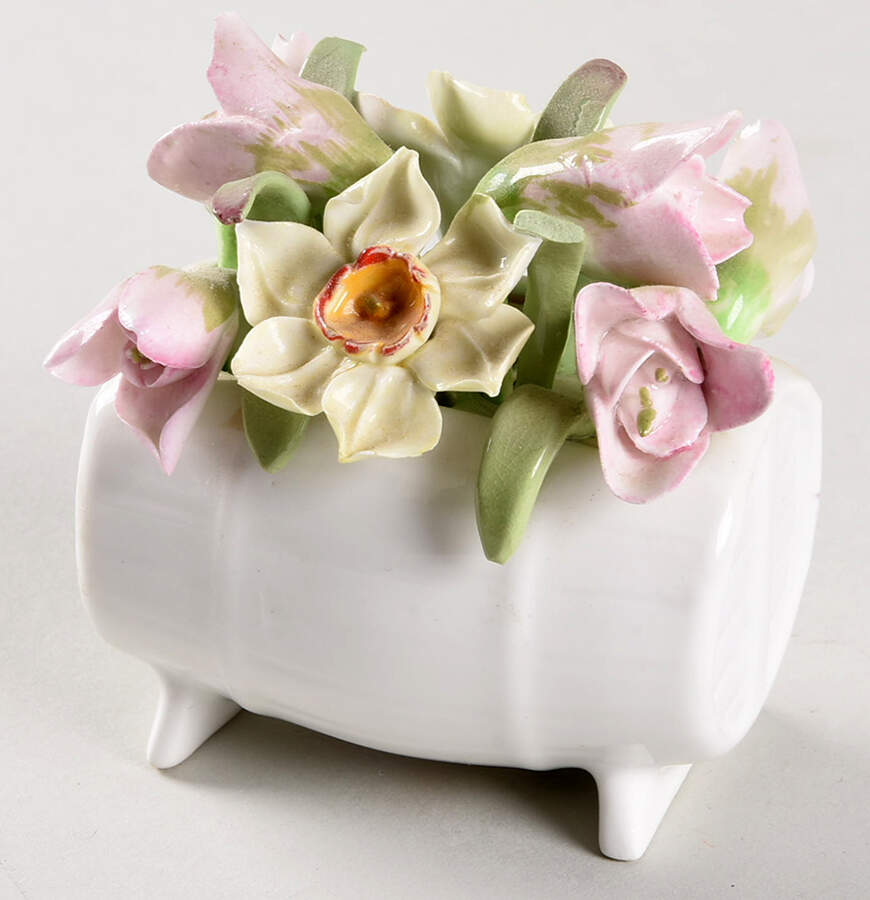 Floral Figurine January-Snowdrop - No Box by John  Aynsley & Sons-1