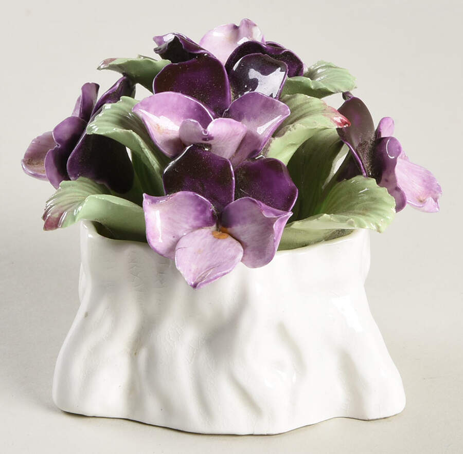 Floral Figurine November-Violet - Boxed by John  Aynsley & Sons-1