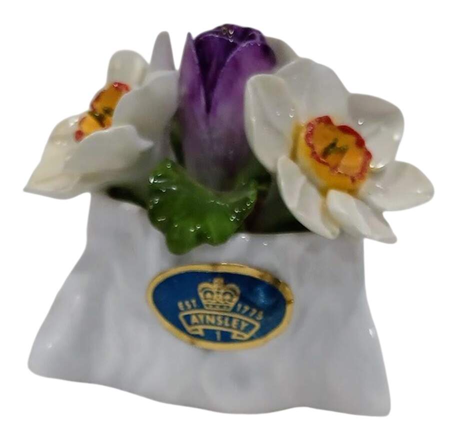 Floral Figurine March Narcissus - Boxed by John  Aynsley & Sons-1