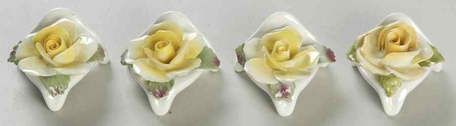 Floral Figurine Yellow Rose Place Cards - Boxed by John  Aynsley & Sons-1