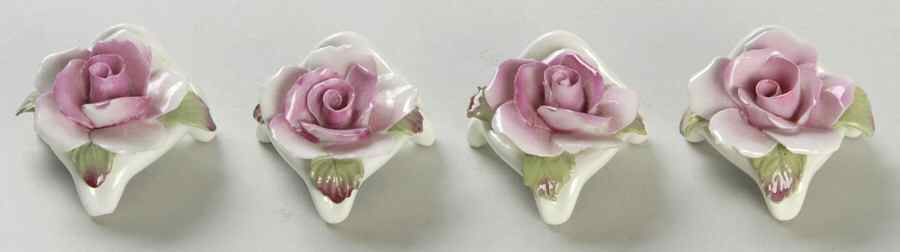 Floral Figurine Red Rose Place Cards - Boxed by John  Aynsley & Sons-1