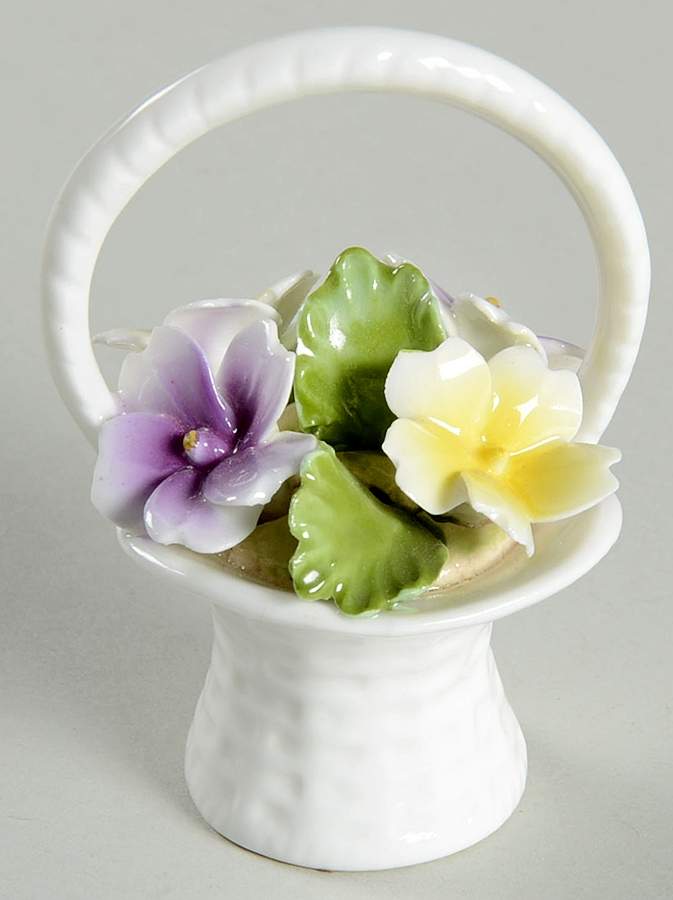 Floral Figurine Yellow & Purple Floral - Boxed by John  Aynsley & Sons-1