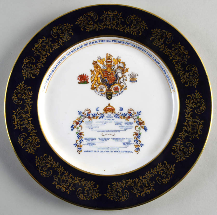 Aynsley Royalty Giftware Charles Iii & Diana Wedding Plate - No Box by John  Aynsley & Sons-1