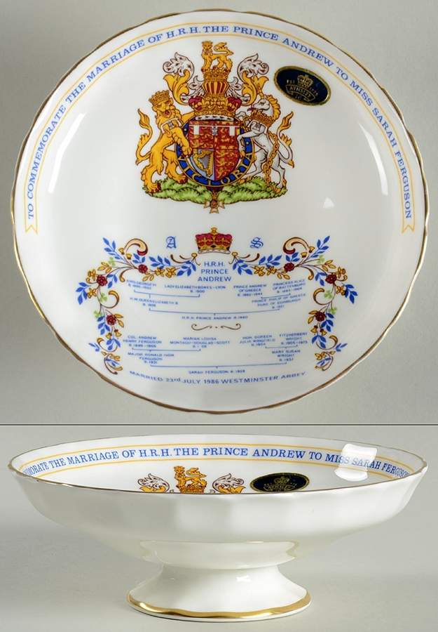 Aynsley Royalty Giftware Andrew & Sarah Wedding Compote - No Box by John  Aynsley & Sons-1