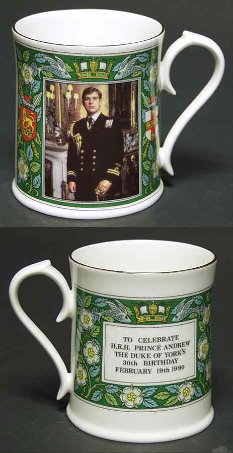 Aynsley Royalty Giftware Prince Andrew 30th Birthday Mug - No Box by John  Aynsley & Sons-1