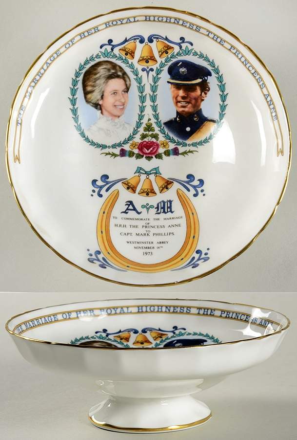 Aynsley Royalty Giftware Princess Anne & Mark Phillips Compote - No Box by John  Aynsley & Sons-1
