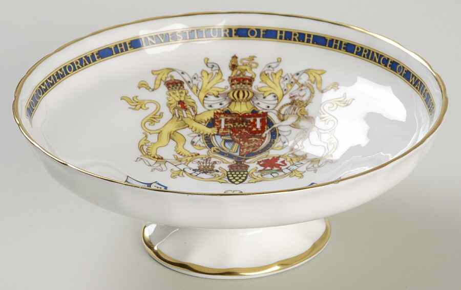 Aynsley Royalty Giftware Investiture Prince Of Wales Compote - No Box by John  Aynsley & Sons-1