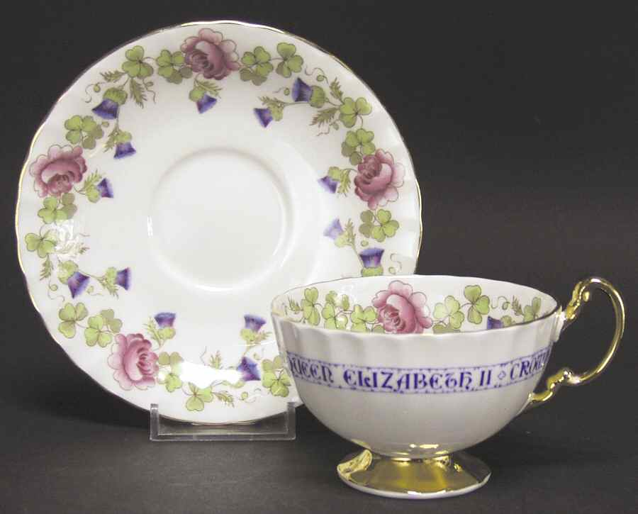 Aynsley Royalty Giftware Elizabeth Ii Coronation Cup & Sauc - No Box by John  Aynsley & Sons-1