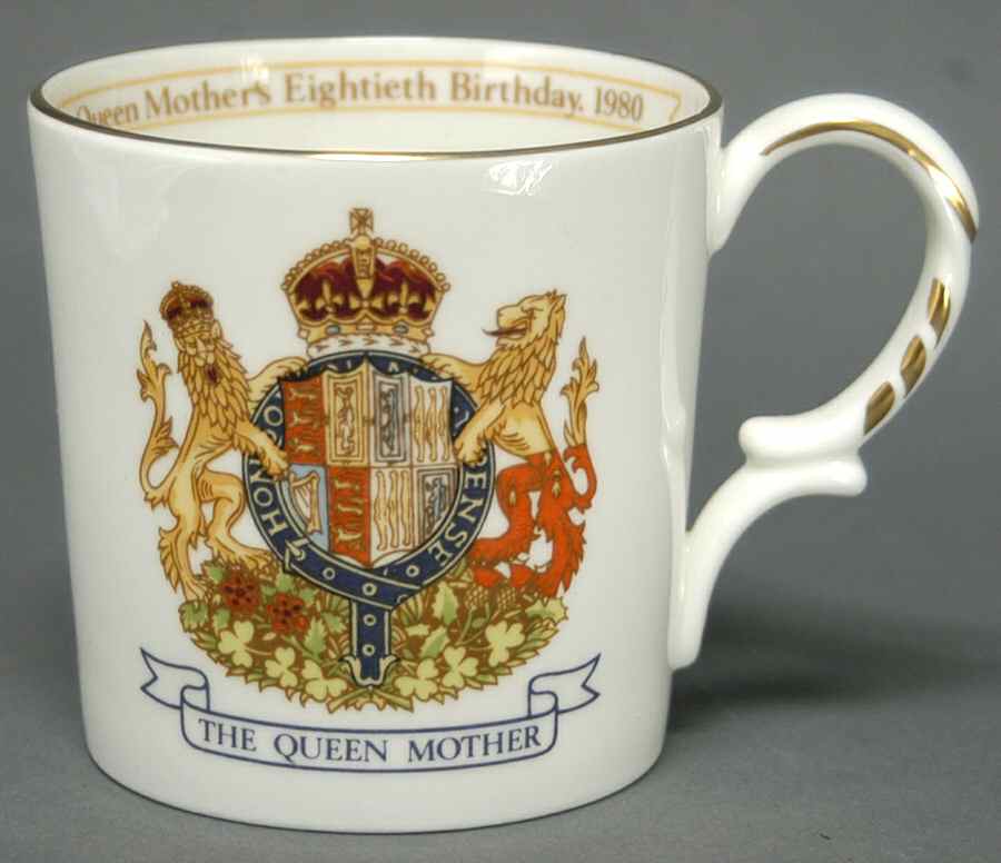 Aynsley Royalty Giftware Queen Mother 80th Birthday Mug - No Box by John  Aynsley & Sons-1