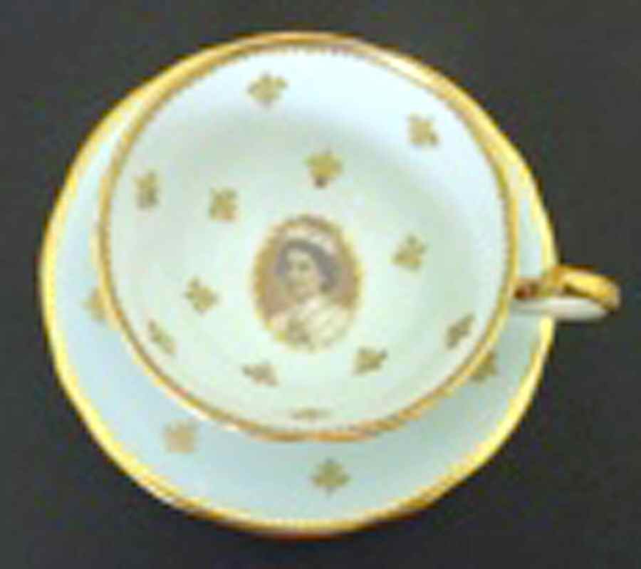 Aynsley Royalty Giftware Queen Elizabeth Ii Cup & Saucer - No Box by John  Aynsley & Sons-1