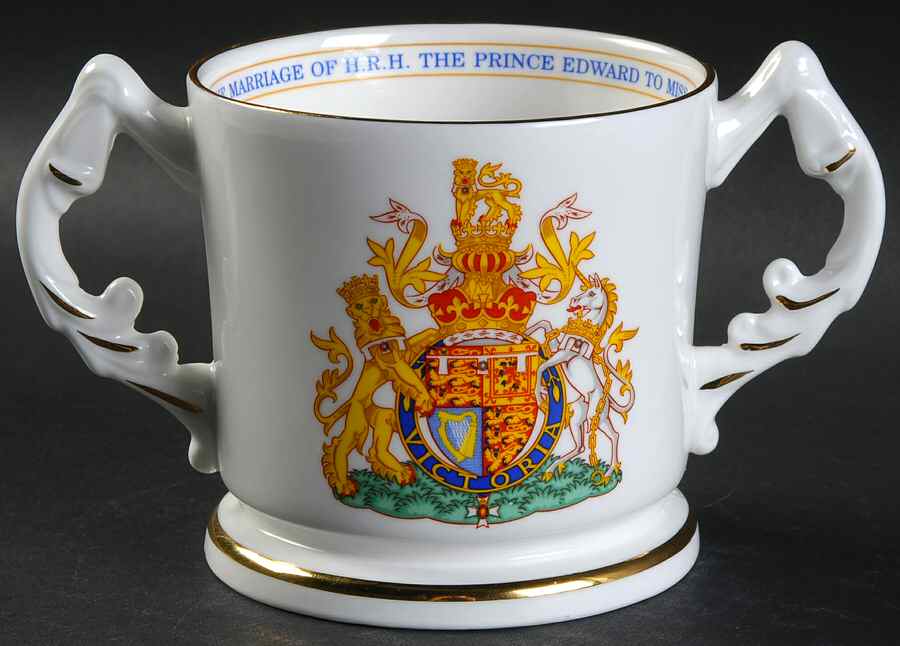 Aynsley Royalty Giftware Prince Edward & Sophie Wedding Loving Cu - No Box by John  Aynsley & Sons-1