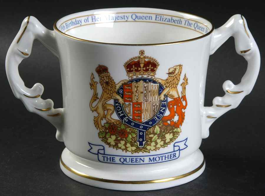 Aynsley Royalty Giftware Queen Mother 95th Birthday Loving Cup - No Box by John  Aynsley & Sons-1