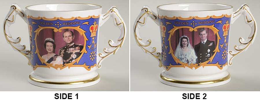 Aynsley Royalty Giftware Elizabeth Ii & Philip 50th Wedding Lovin - No Box by John  Aynsley & Sons-1