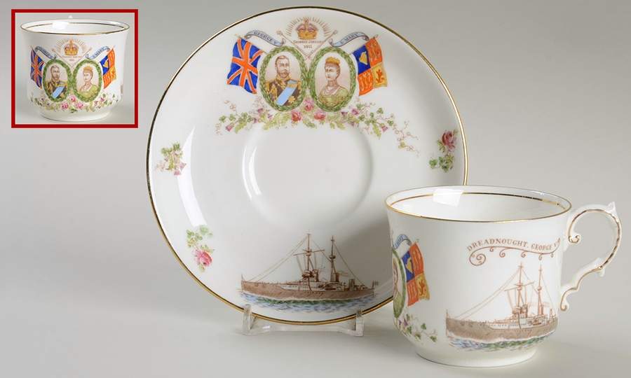 Aynsley Royalty Giftware George V & Mary Coronation Cup & Saucer - No Box by John  Aynsley & Sons-1