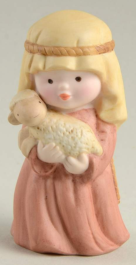 Heavenly Blessings Nativity Shepherd Boy Holding Lamb - Boxed by Avon-1