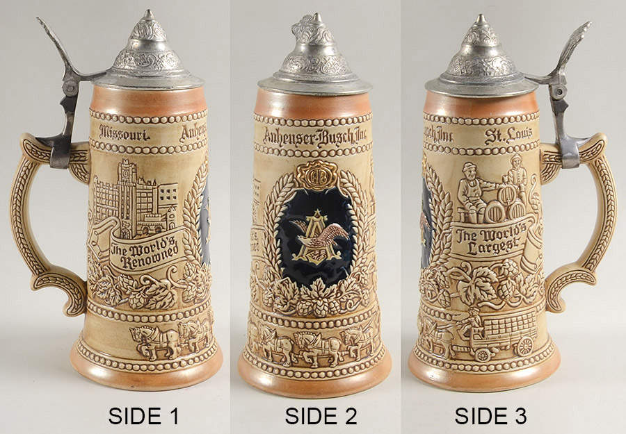 Anheuser Busch Specialty Steins A & Eagle Lidded - No Box by Anheuser-Busch-1