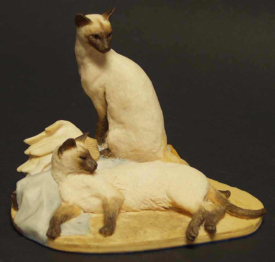 Mastercraft Pair Of Siamese Cats - No Box by John  Aynsley & Sons-1